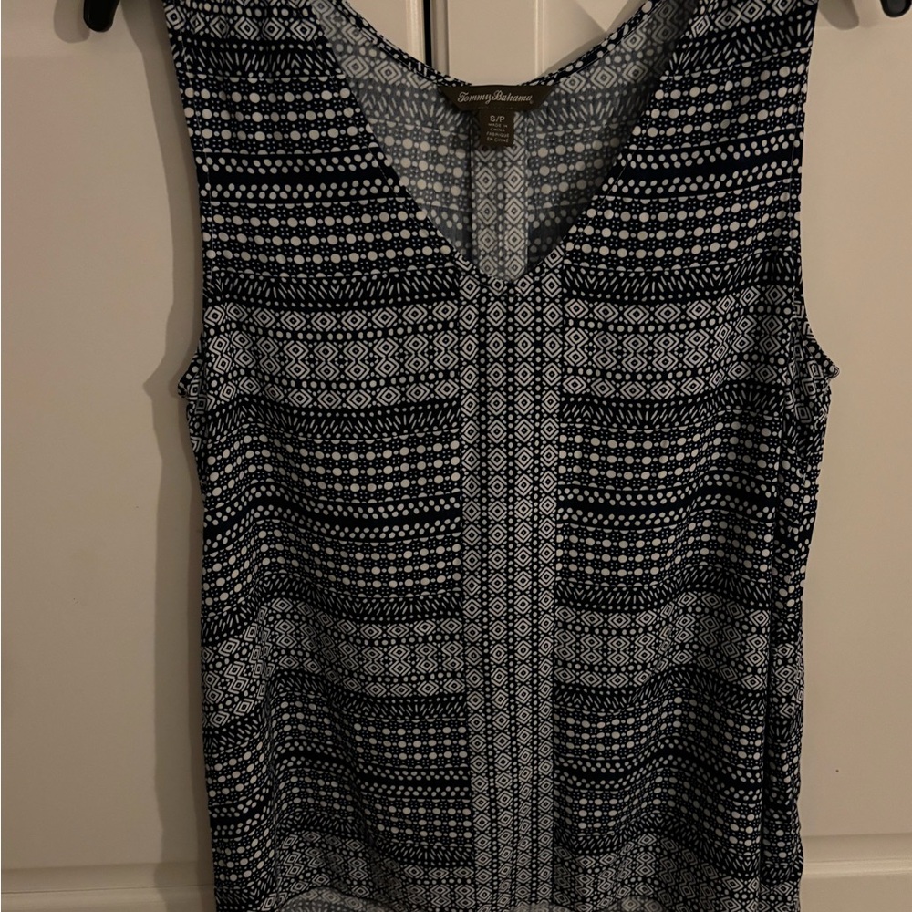 Tommy Bahama  Print Sleeveless Tank‎ Top  Blouse Size SP.